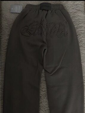 Cernucci Embroidered Wide Leg Sweatpants